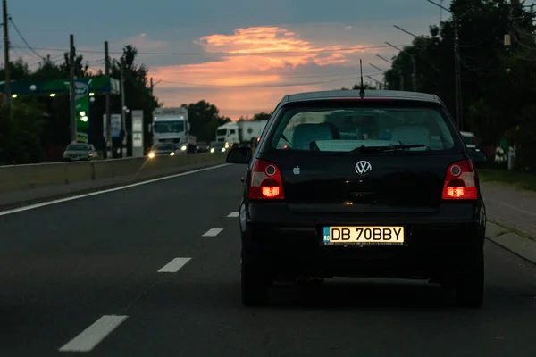 Autoverkehr Berufsverkehr Autoverschmutzung Stau Bukarest Rumänien 2022 — Stockfoto