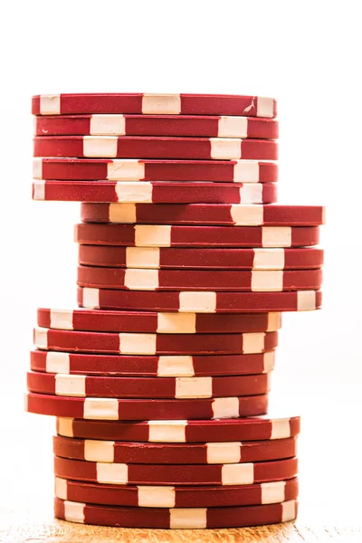 Poker Casino Chips Stacks Close Casino Concept Risk Chance Good — 图库照片