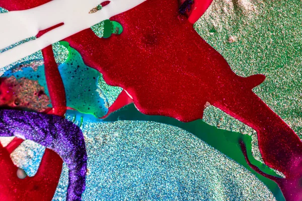 Fondo Colorido Abstracto Con Gotas Aceite Olas Superficie Del Agua —  Fotos de Stock