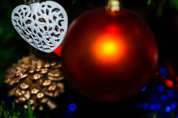 Christmas Composition Seasonal Decorations Ornaments — Stock Photo, Image