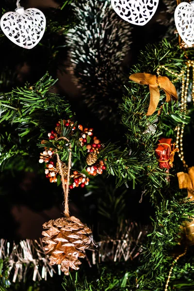 Zdjęcie Ozdób Świątecznych Świąteczne Kulki Kolorowe Dekoracje — Zdjęcie stockowe