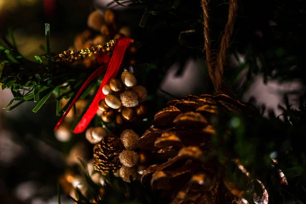 Χριστούγεννα Και Νέο Έτος Έννοια Χριστούγεννα Διακόσμηση Φόντο — Φωτογραφία Αρχείου