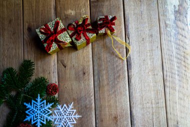 Noel ve yeni yıl konsepti. Noel dekorasyonu arka planı