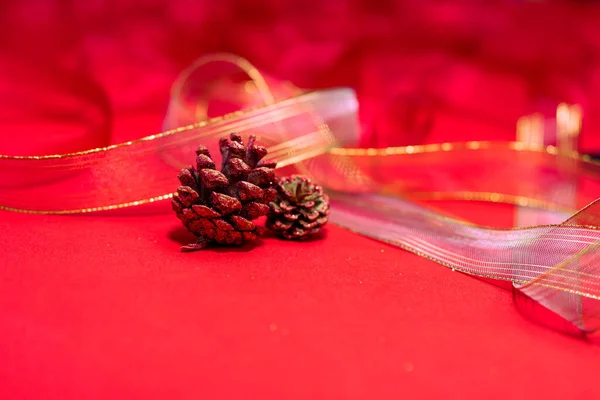 Weihnachtsdekoration Weihnachten Und Neujahr Feiertage Hintergrund Wintersaison Mit Weihnachtsschmuck Und — Stockfoto