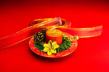 Noel süsünün ayrıntıları. Kopya alanı ile Noel kavramı