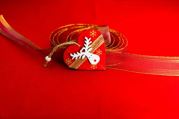 Vánoční Kompozice Sezónními Dekoracemi Ozdobami Barevné Vánoční Pozadí Vánoční Náladový — Stock fotografie
