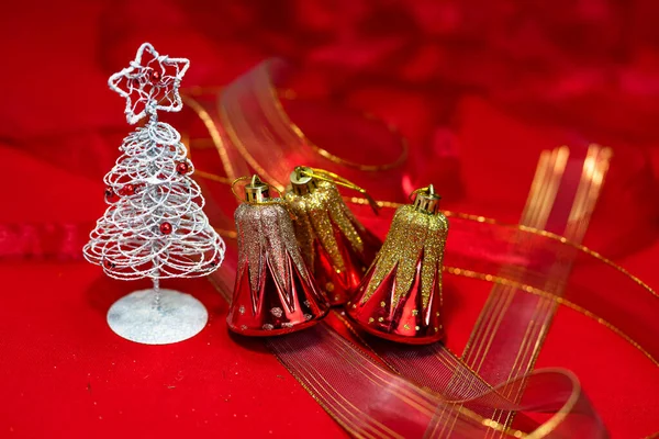 Decoração Natal Natal Ano Novo Fundo Feriados Temporada Inverno Com — Fotografia de Stock