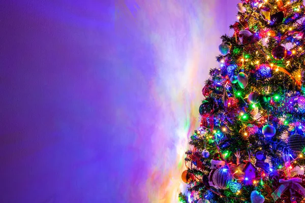 Vánoční Ozdoba Vánoční Stromeček Vánoční Světla — Stock fotografie