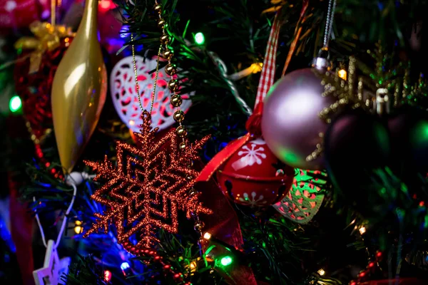 Decoração Natal Pendurado Árvore Natal — Fotografia de Stock