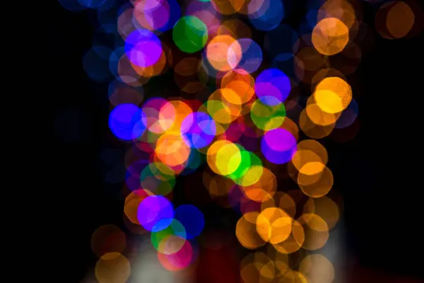 Abstract Wazig Kerstverlichting Achtergrond — Stockfoto