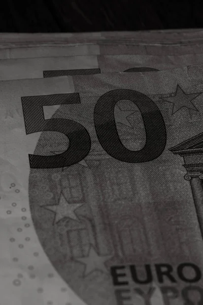 Geld Zwart Wit Detail Van Het Geld — Stockfoto