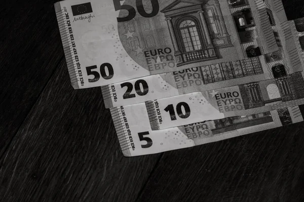 Černobílé Peníze Detail Peněz — Stock fotografie