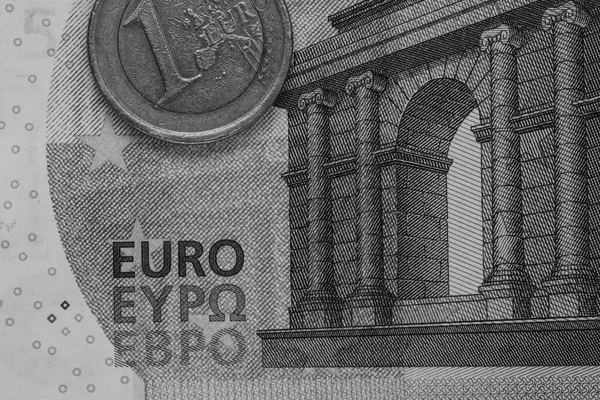 Dinero Blanco Negro Detalle Dinero — Foto de Stock