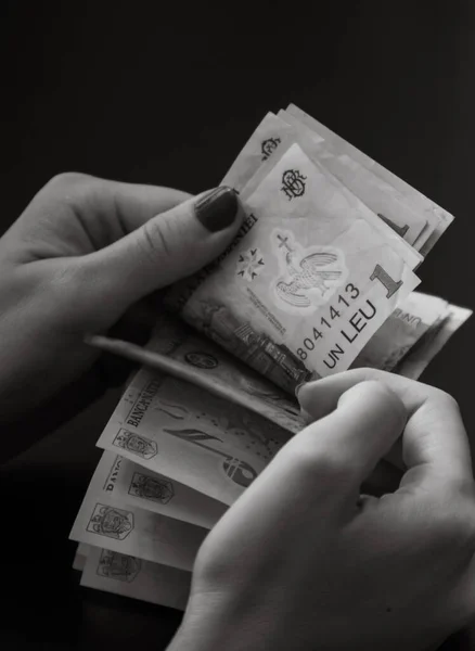 Rumunia Pieniądze Lei Rumuńska Waluta Lei — Zdjęcie stockowe