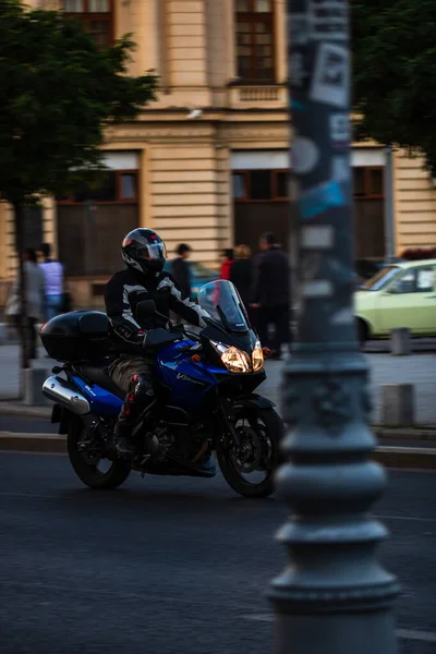 Autoverkehr Umweltverschmutzung Stau Morgens Und Abends Der Hauptstadt Bukarest Rumänien — Stockfoto