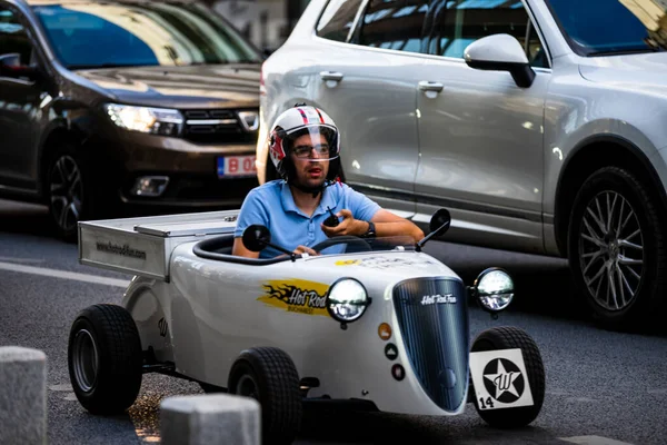 Car Traffic Pollution Traffic Jam Morning Evening Capital City Bucharest — Stock Photo, Image