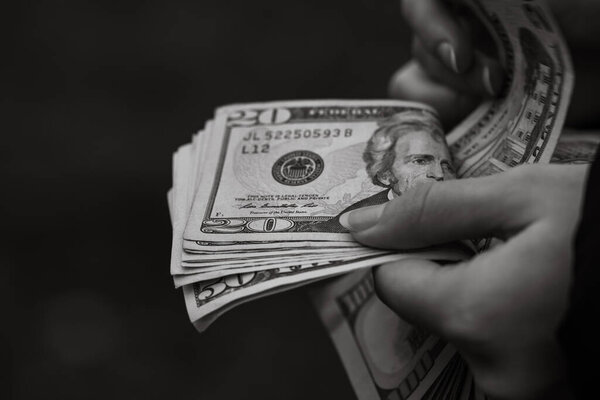 Банкноты в долларах, банкноты в долларах США. Доллар США