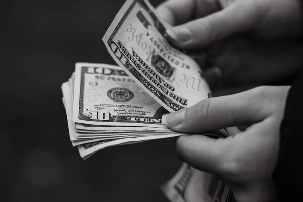 Банкноты в долларах, банкноты в долларах США. Доллар США