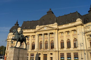 Bükreş 'teki Calea Victoriei' de bulunan Ulusal Kütüphane