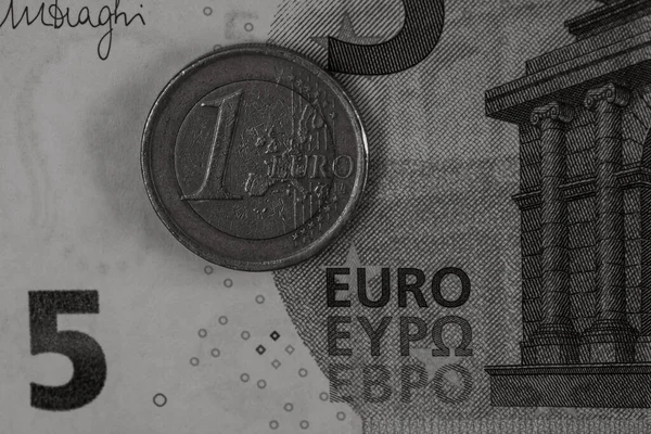 Monedas Billetes Euros — Foto de Stock