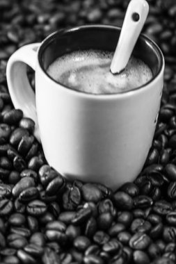 Sade kahve fincanı. Kahvaltı kahve konsepti.