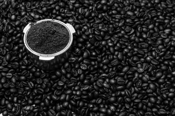 Fekete Kávéscsésze Reggeli Kávé Koncepció — Stock Fotó
