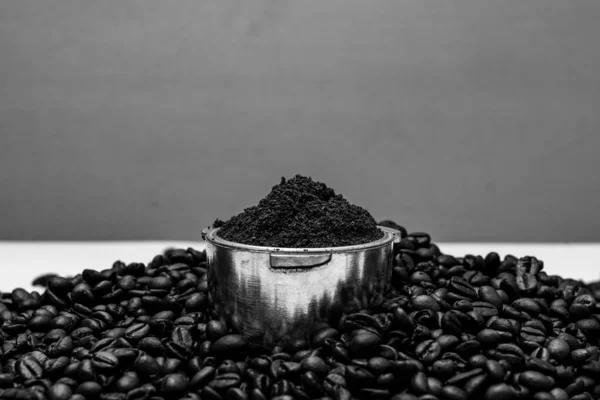 ブラックコーヒーカップ 朝食コーヒーのコンセプト — ストック写真