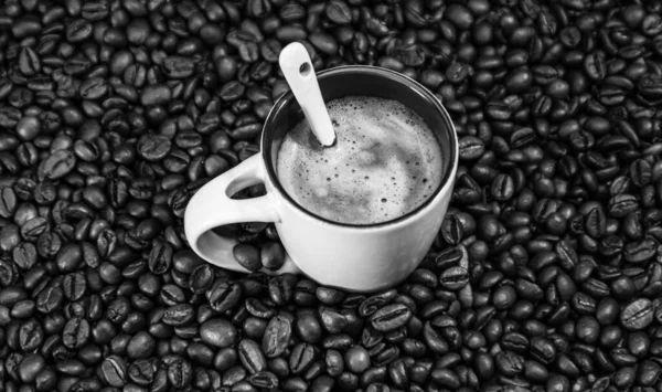 Svart Kaffekopp Frukostkaffekoncept — Stockfoto