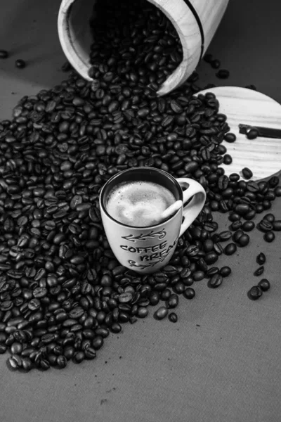Taza Café Negro Desayuno Concepto Café —  Fotos de Stock