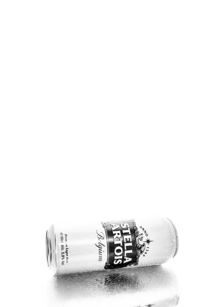 Lata Cerveja Stella Artois Bucareste Roménia 2022 — Fotografia de Stock