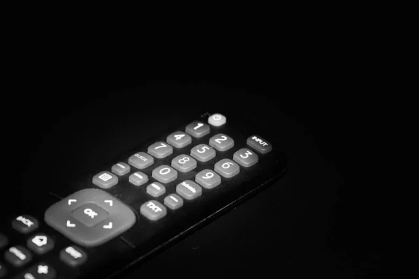 Вибірковий Фокус Подробиці Кнопок Дистанційного Керування Телевізором — стокове фото