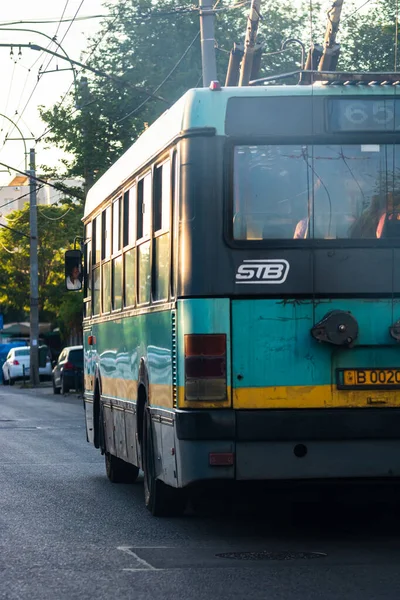 Bucarest Roumanie Circa 2022 Trafic Automobile Aux Heures Pointe Pollution — Photo