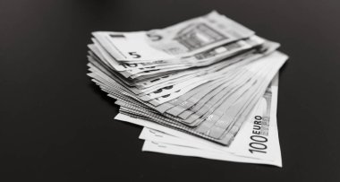 Para masada, Euro siyah masada. İş konsepti