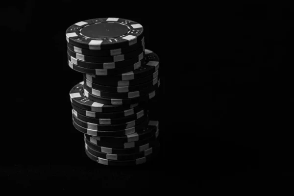 Chip Poker Uang Dan Judi — Stok Foto