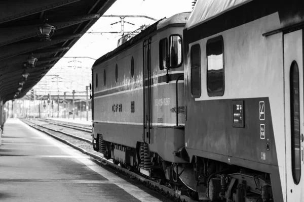 Train Bucharest North Railway Station Gara Bucharest Romania 2022 — стоковое фото