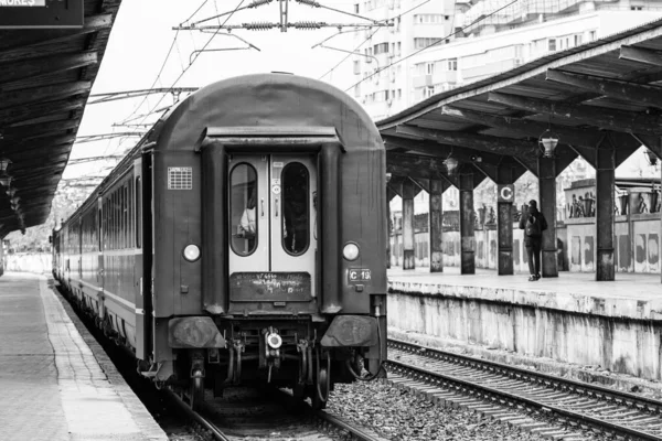 Train Bucharest North Railway Station Gara Bucharest Romania 2022 — стоковое фото