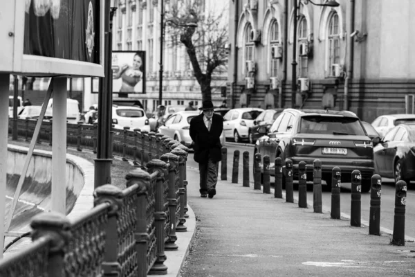 Автомобильное Движение Загрязнение Пробка Центре Города Бухарест Румыния 2022 Год — стоковое фото