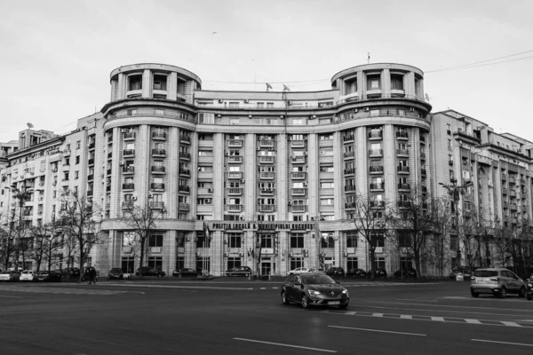 Car Traffic Pollution Traffic Jam City Downtown Bucharest Romania 2022 — Stock Photo, Image