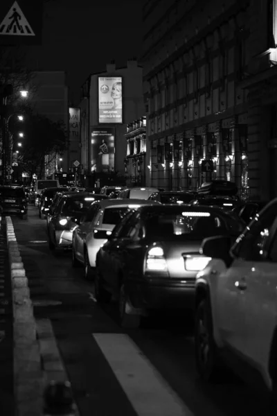 Car Traffic Pollution Traffic Jam City Downtown Bucharest Romania 2022 — Stock Photo, Image