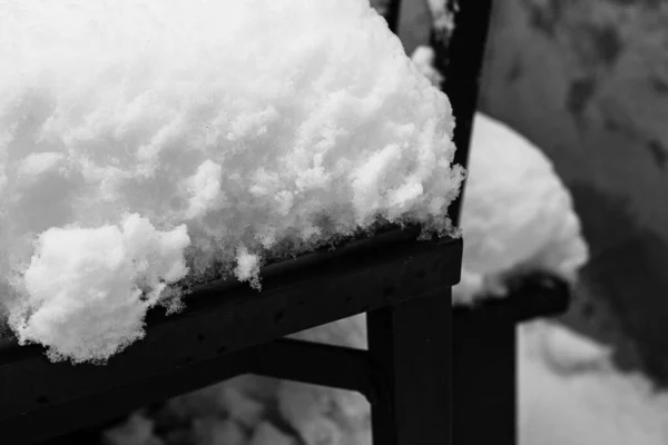 Nieve Perfectamente Formada Ambiente Nevado Mañana Concepto Invierno Lugar Congelado —  Fotos de Stock