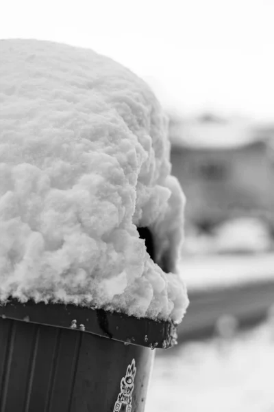 Perfekt Geformter Schnee Verschneite Umgebung Morgen Winterkonzept Gefrorener Und Schneebedeckter — Stockfoto