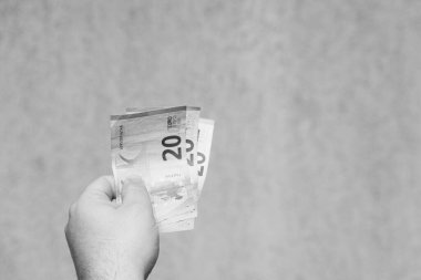 Money EURO banknotes. Inflation and economy concept in Europe