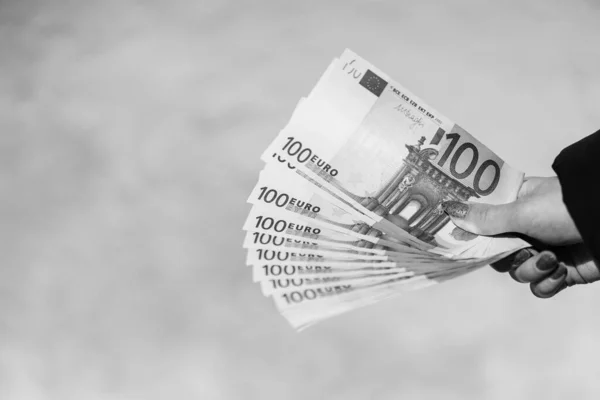 Банкноти Euro Інфляція Економіка Європі — стокове фото