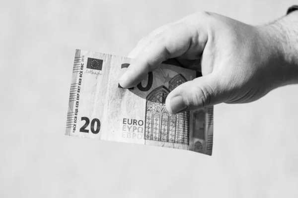 Geld Euro Scheine Inflation Und Wirtschaftskonzept Europa — Stockfoto