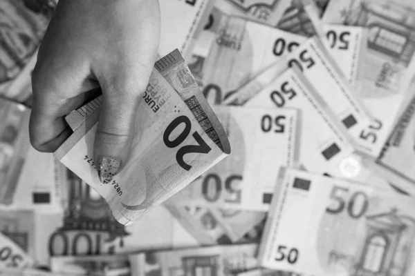 Money Euro Banknotes Inflation Economy Concept Europe — Stockfoto