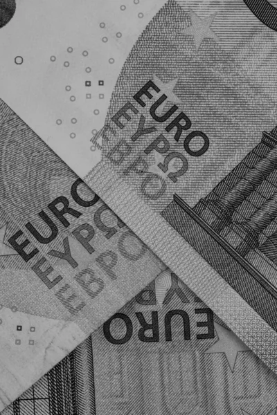 Pénz Euro Bankjegyek Inflációs Gazdasági Koncepció Európában — Stock Fotó