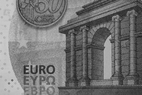 Notas Euro Dinheiro Conceito Inflação Economia Europa — Fotografia de Stock