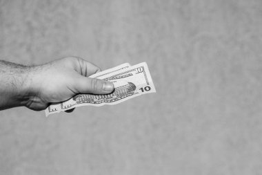 Para banknotları, Amerikan doları. ABD enflasyon ve ekonomi kavramı