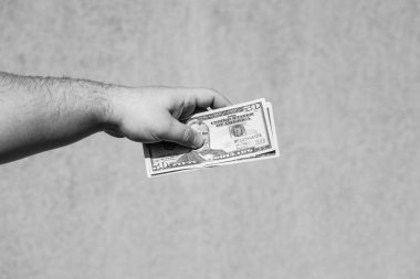 Para banknotları, Amerikan doları. ABD enflasyon ve ekonomi kavramı