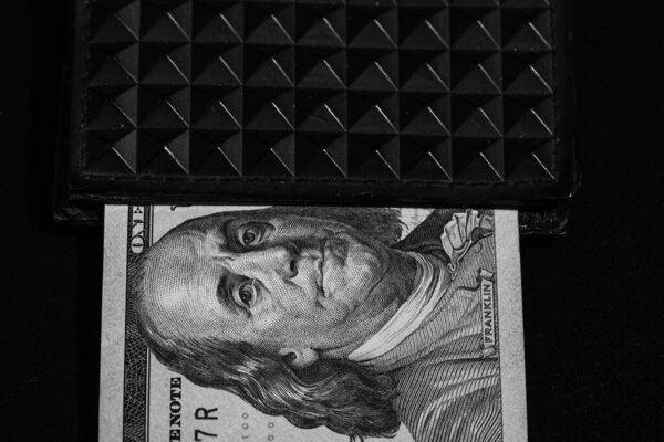 Money banknotes, US dollars. US inflation and economy concept